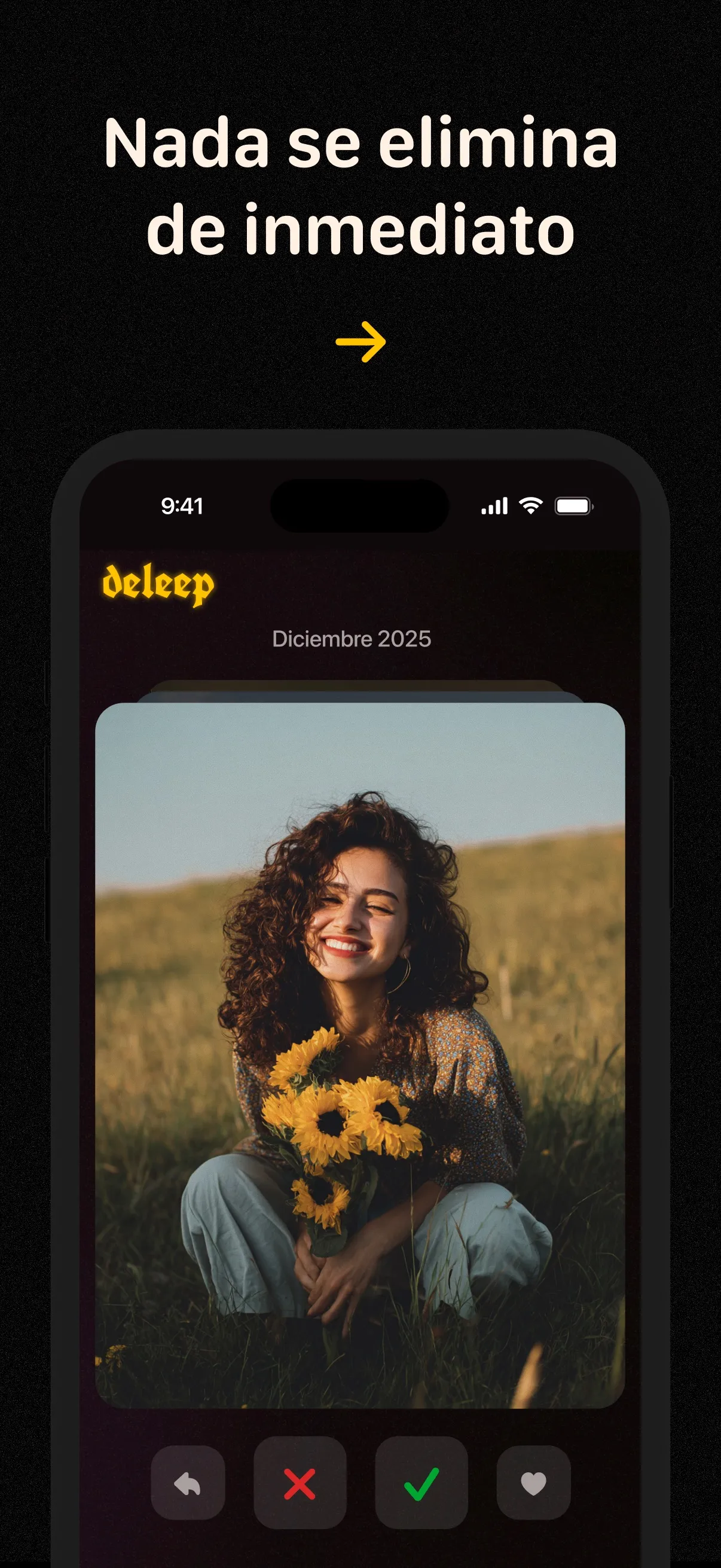 Clasificación de fotos con deleep en el iPhone, en una captura del App Store.